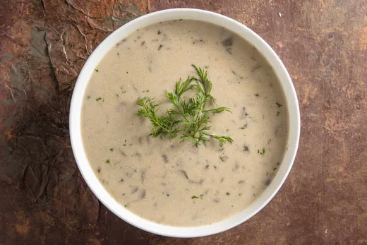 شوربة كريمة الفطر من Demo Menu
